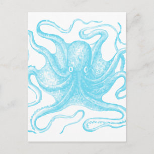 Blue Octopus Postcard