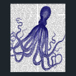 Blue Octopus Poster<br><div class="desc">Coastal & Tropical</div>