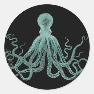Blue Octopus Stickers
