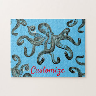Blue Octopus Thunder_Cove Jigsaw Puzzle