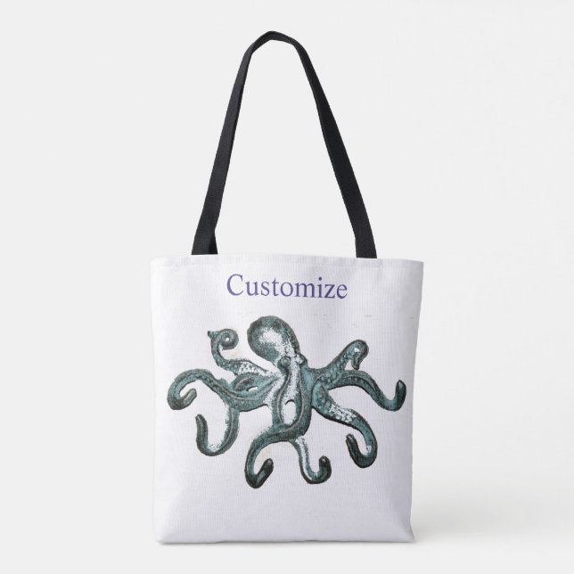  Blue Octopus Thunder_Cove  Leggings Tote Bag (Back)