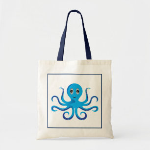 Blue Octopus Tote Bag