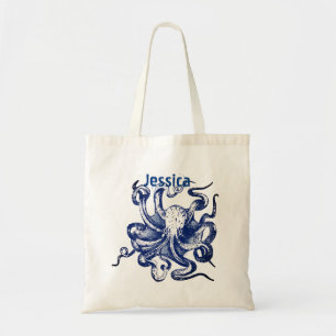 Blue Octopus Tote Bag