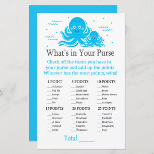 Blue Octopus What's in your purse game