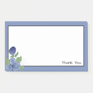 Blue Office Thank You Post It Note