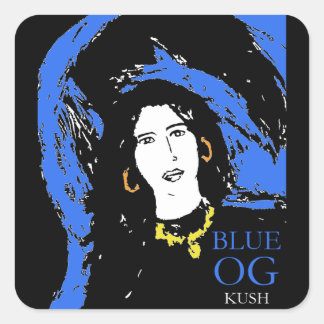 BLUE OG KUSH SQUARE STICKER