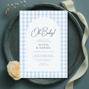 Blue Oh Baby Couples Baby Shower Invitation