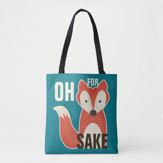 Blue Oh For Fox Sake Tote Bag (Front)