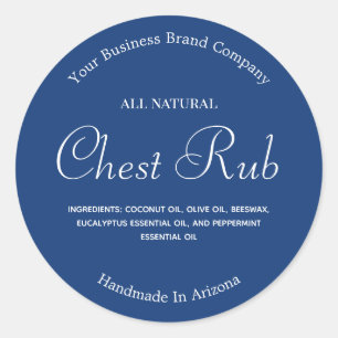 Blue Ointment Eucalyptus Cold Rub Product Label