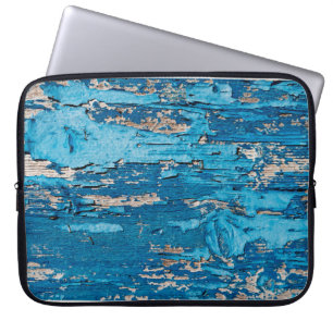 Blue old wooden background  laptop sleeve