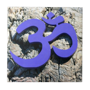 blue Om tile