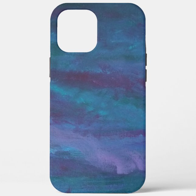 Blue Ombre Abstract | Turquoise Teal Violet Purple Case-Mate iPhone Case (Back)