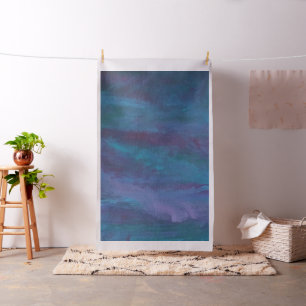Blue-Ombre Abstract   Turquoise Teal Violet Purple Fabric