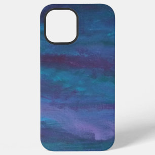 Blue Ombre Abstract Turquoise Teal Violet Purple iPhone 12 Pro Max Case