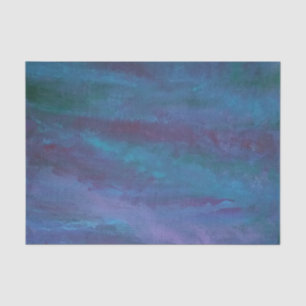 Blue-Ombre Abstract   Turquoise Teal Violet Purple Tissue Paper