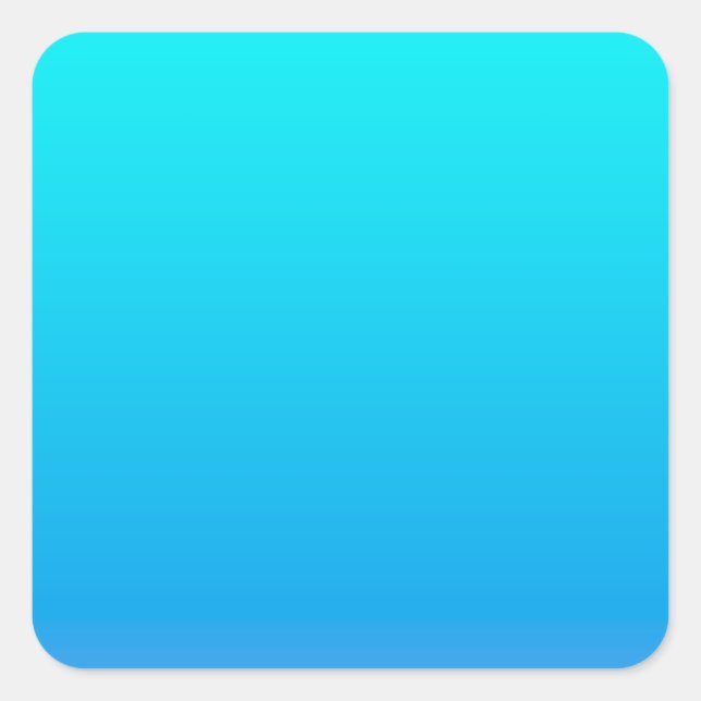 Blue Ombre Background Square Sticker (Front)