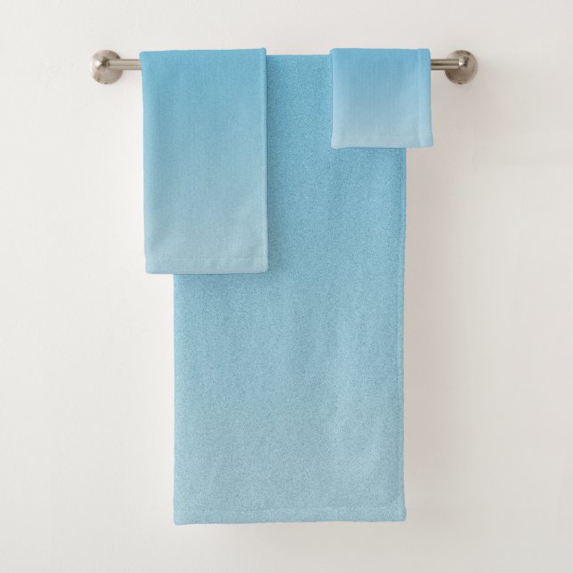 Blue Ombre Bath Towel Set (Insitu)