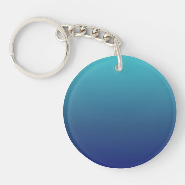 Blue ombre gradient key ring (Front)
