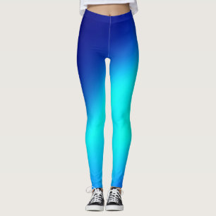  Blue ombre moonlight Double Stripe  Leggings