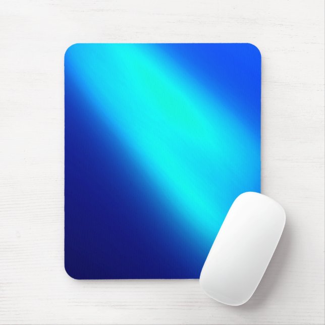 Blue  ombre moonlight Double Stripe Mouse Mat (With Mouse)