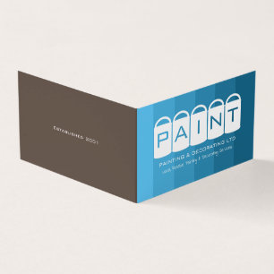 Blue Ombre, Paint Buckets, Painter & Decorator Business Card