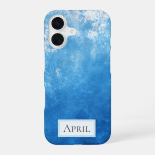 Blue Ombre Painted iPhone 16 Case