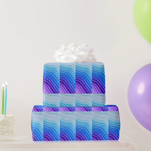 Blue Ombre Painted Watercolor Gift Wrap 