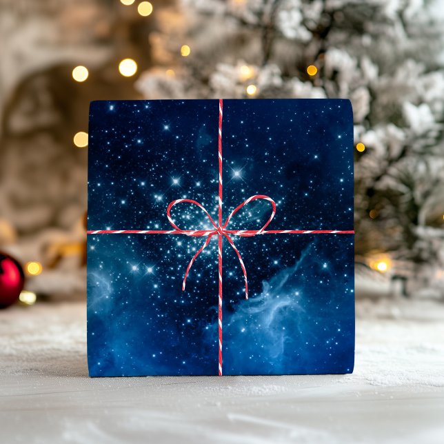 Blue Ombre Sparkly Stars Celestial Mix Wrapping Paper Sheet (Blue Ombre Sparkly Stars Celestial Mix Wrapping Paper Sheets)