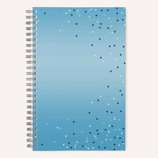 Blue Ombre Starry Notebook (Front)