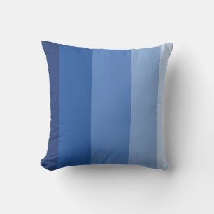 Blue Ombre Stripe Cushion