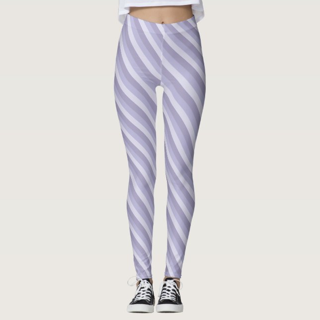 Blue Ombre Striped Leggings (Front)