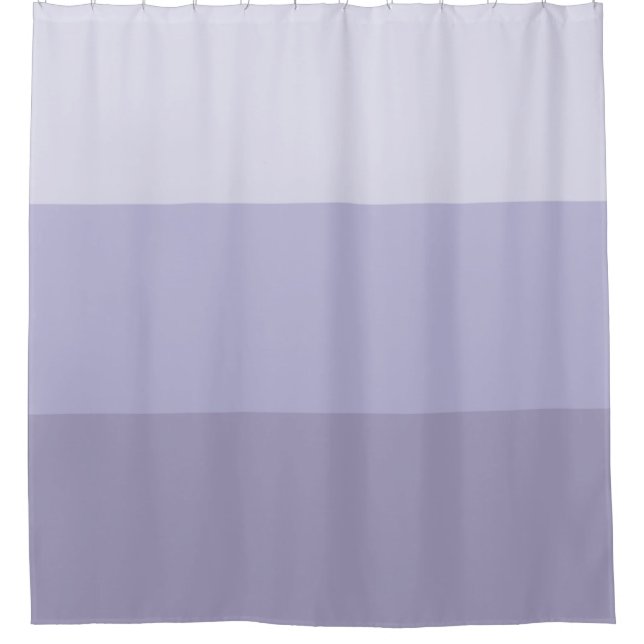 Blue Ombre Striped Shower Curtain (Front)