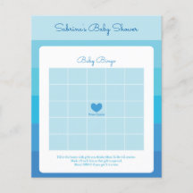 Blue Ombre Stripes Baby Shower Games