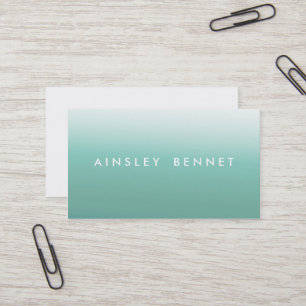 Blue Ombre Watercolor Business Cards