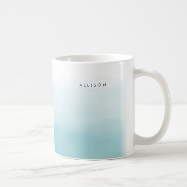Blue Ombre Watercolor Coffee Mug (Right)