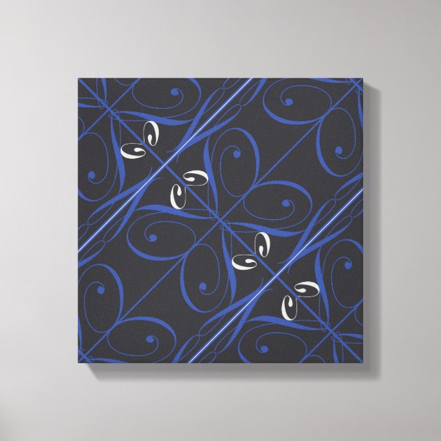 Blue on Black Canvas Print (Front)