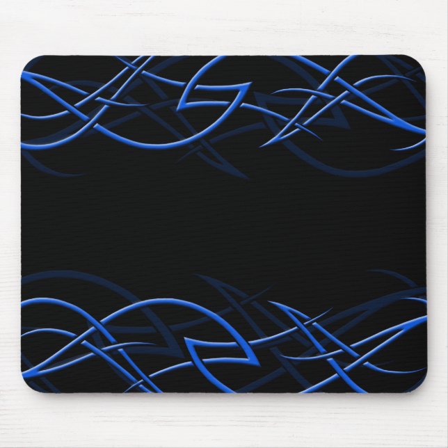 Blue on Black "Elegance" Mousepad (Front)