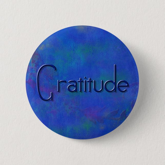 Blue on Blue Block Gratitude Button (Front)