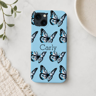 Blue on Blue Butterflies and More Butterflies iPhone 13 Case