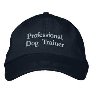 Blue on Blue Professional Dog Trainer Custom Text Embroidered Hat