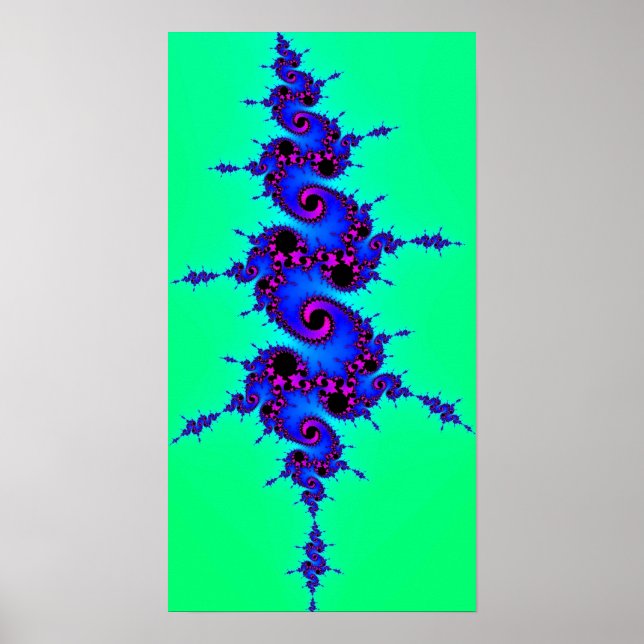 Blue On Green Poster (Front)