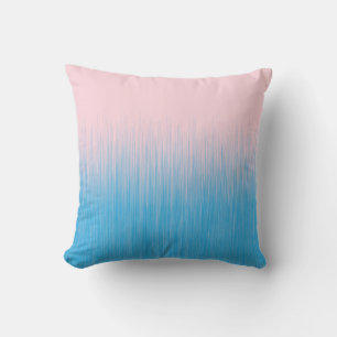 Blue on Pink Horizon Cushion