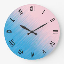Blue on Pink Horizon Roman Numerals