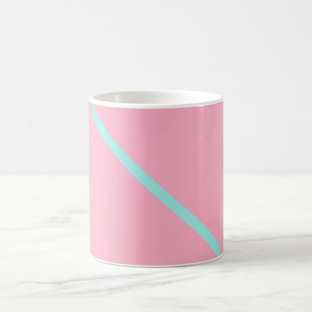 Blue on pink mug (Center)