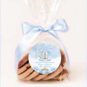 Blue Once Upon a Time Princess Classic Round Sticker