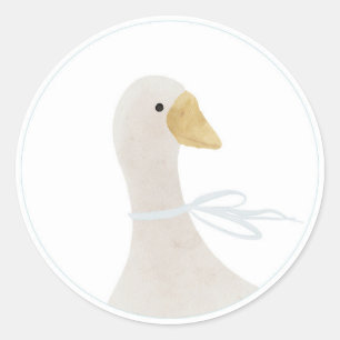 Blue One Silly Goose Birthday Sticker