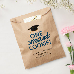 Blue One Smart Cookie Graduation Favour Bags