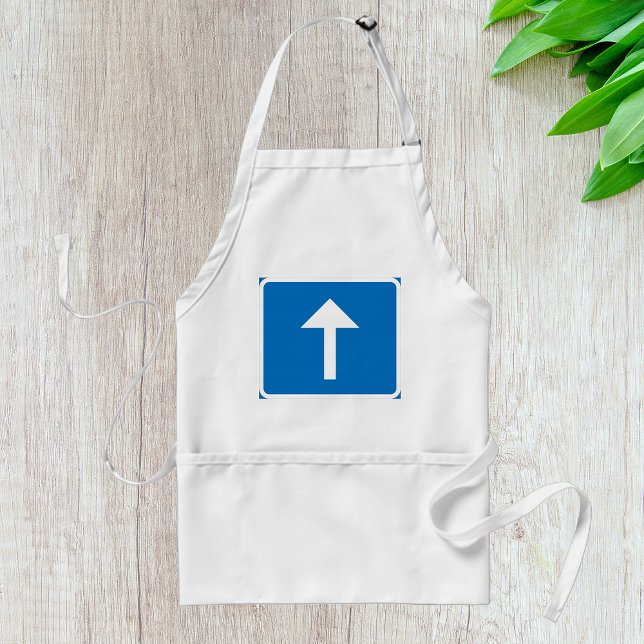 Blue One-Way Traffic Sign Up Arrow Road Symbol  Standard Apron (Creator Uploaded)