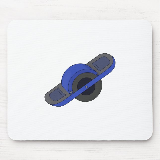 Blue One Wheel Mouse Mat (Front)