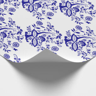 Blue Onion Style Element Wrapping Paper